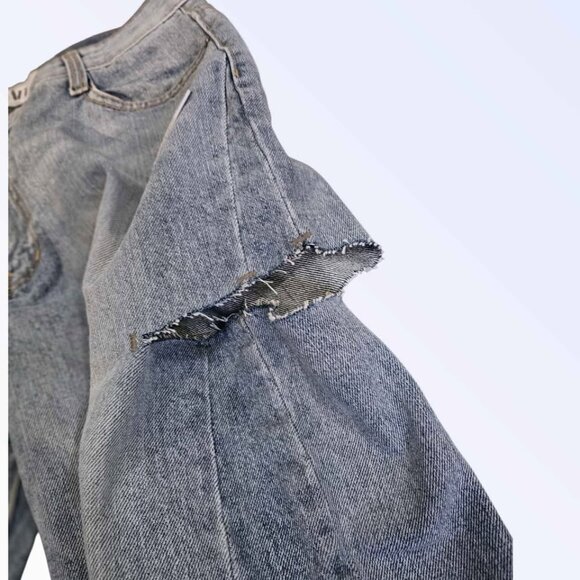 Korea Fashion- Side Slit Cut Loose Fit Jean ( Waist 32") - Picture 9 of 9